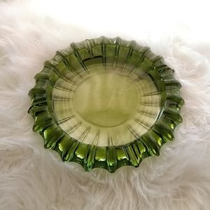 Green Glass ashtray, 3lb,9.6oz